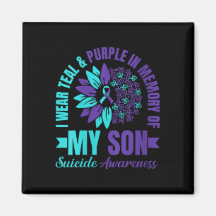 Imán Mujeres Que Llevo Púrpura Verde azulado En Memoria