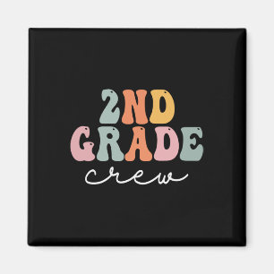 Imán Mujeres retro Groovy de 2º grado felices el primer