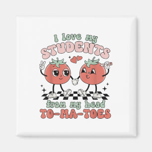 Imán Mujeres Retro I Love My Students Valentine Teacher