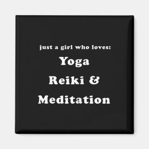 Imán Mujeres Solo Una Chica Que Ama Yoga Reiki Y Medita