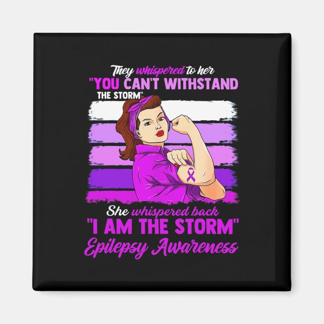 Imán Mujeres Soy La Tormenta Epilepsia Guerrera De Conc (Frente)