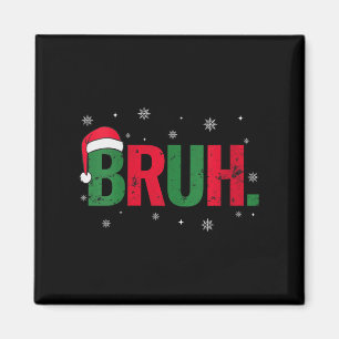 Imán Mujeres Vintage Feliz Navidad Bruh Copos de Nieve