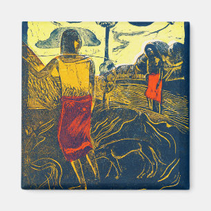 Imán Mujeres y perros tahitianos, Gauguin