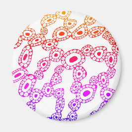 Imán Multicolor Random Abstract Circle Blob Shapes