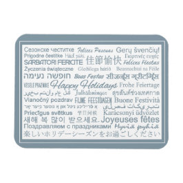 Imán multilingüe "Happy Holidays"