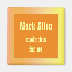 Imán multiPersonalizado naranja MM25N