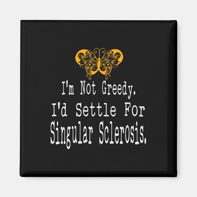 Imán Múltiples Esclerosis Conciencia Mariposa Soporte G (Frente)