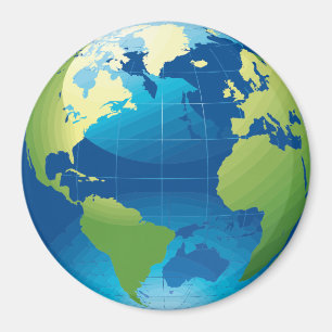 Imán mundial del continente de la Tierra