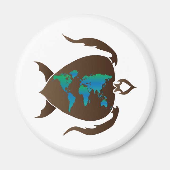 Imán Mundo de las tortugas (Frente)