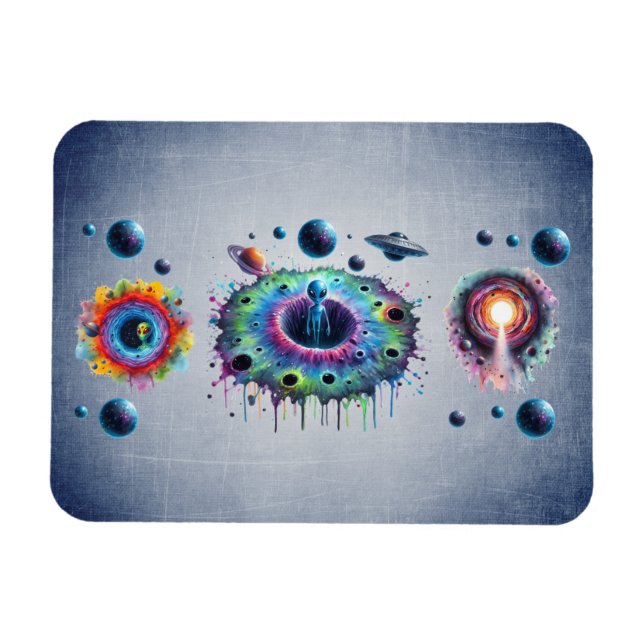 Imán Mundos Alienígenas Cósmicos (Horizontal)