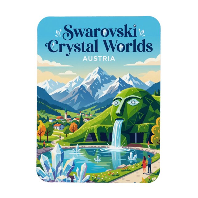 Imán Mundos de Cristal Swarovski Austria (Vertical)
