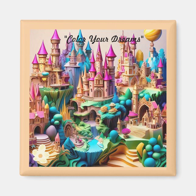 Imán "Mundos fantásticos descubiertos" (Frente)