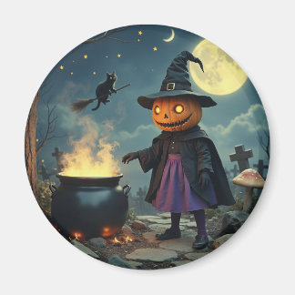 Imán Muñeca de cabeza de calabaza