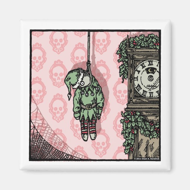 Imán Muñeca de elfo colgada - Vacaciones en Gótico pop  (Frente)