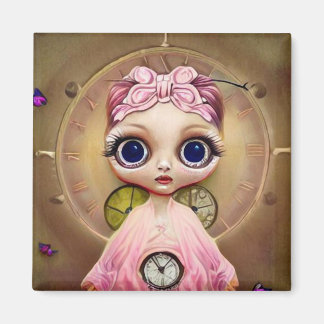 Imán Muñeca Steampunk en Rosa