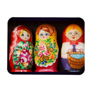 Imán Muñecas coloridas de Matryoshka