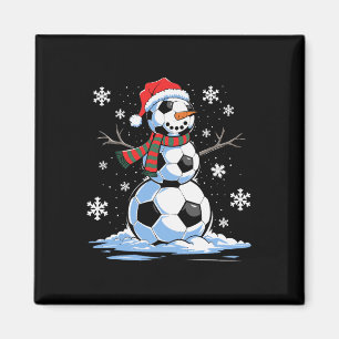 Imán Muñeco de nieve de fútbol jugador de fútbol sombre
