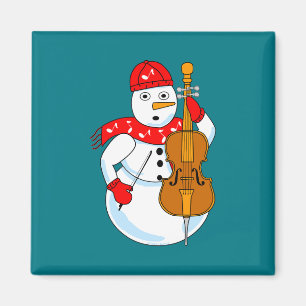 Imán Muñeco de nieve de violonchelo