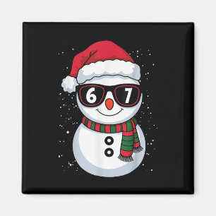 Imán Muñeco de nieve divertido seis siete Navidad 67 Me