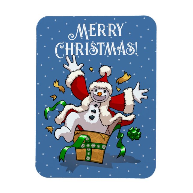 Imán Muñeco de nieve divertido sorpresa de Navidad de d (Vertical)