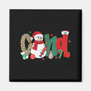 Imán Muñeco de nieve enfermera Cna Feliz Navidad Leopar