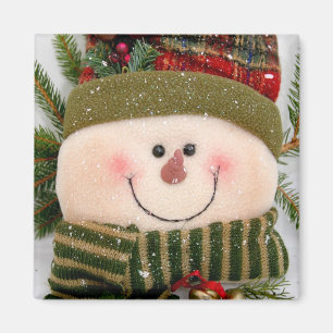 Imán Muñeco de nieve feliz