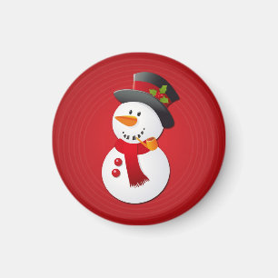 Imán Muñeco de nieve lindo y divertido del navidad