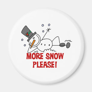 Imán Muñeco de Nieve Más Nieve Por Favor