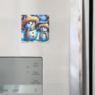 Imán Muñecos de nieve personalizados de arte popular me