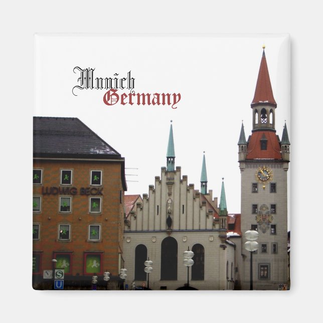 Imán Munich Alemania Recordatorio de viaje (Frente)