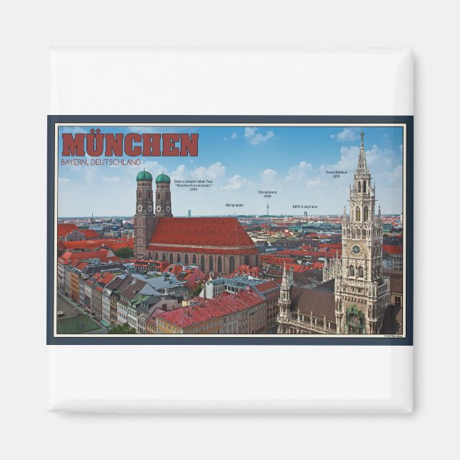 Imán Munich Cityscape (Frente)
