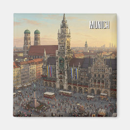 Imán Munich Marienplatz Alemania Viaje