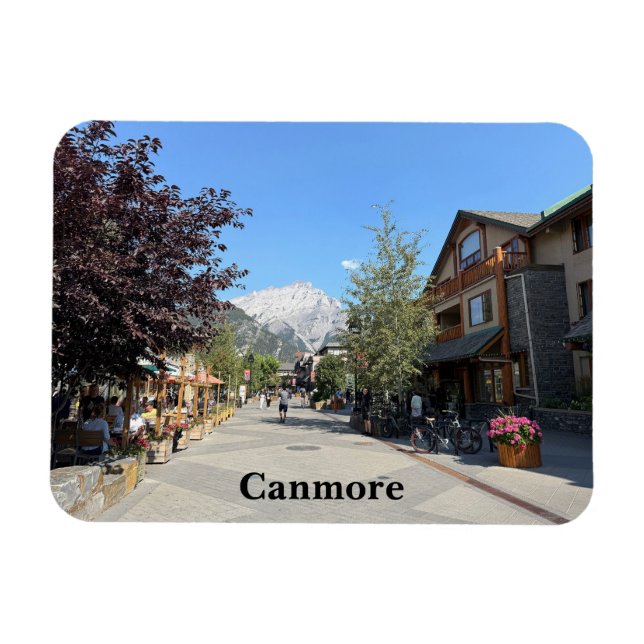 Imán Municipio de Canmore en Alberta Canadá (Horizontal)