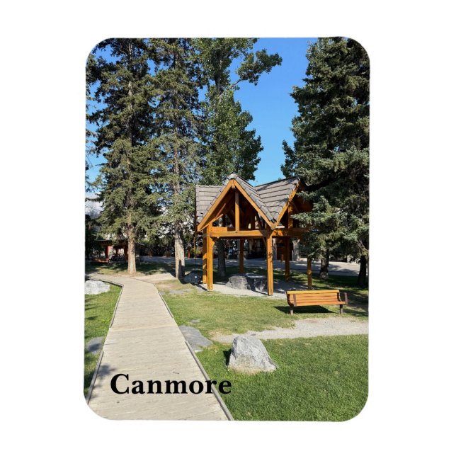 Imán Municipio de Canmore en Alberta Canadá (Vertical)