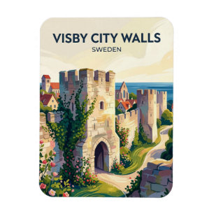 Imán Murallas de la ciudad de Visby Suecia