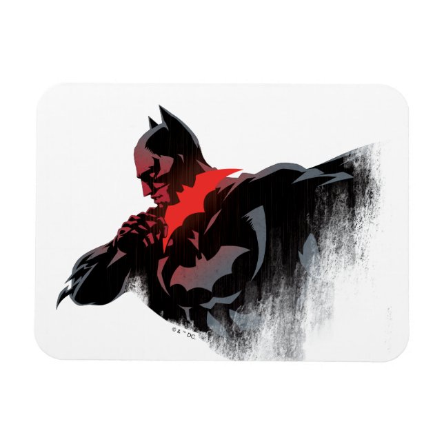 Imán Murciélago Batarang Carmesí (Horizontal)