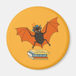 Imán Murciélago Lector | Bibliotecaria Caprichosa con L