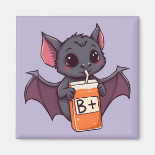 Imán Murciélago Lindo Bebiendo Jugo de Tipo B Positivo