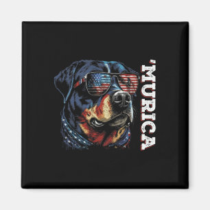 Imán Murica Patriotic Rottweiler 4 De Julio Perro