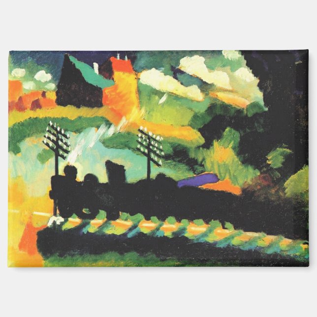 Imán Murnau: View with Railway and Castle, (Anverso)