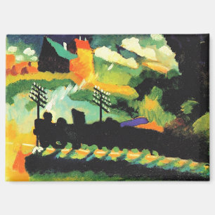 Imán Murnau: Vista con ferrocarril y castillo,
