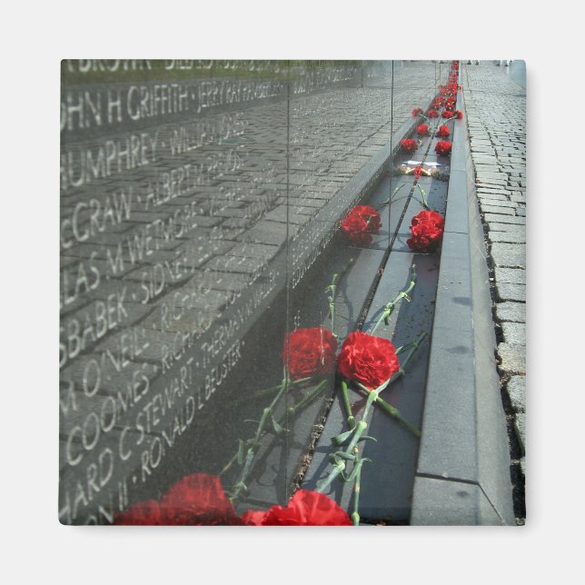 Imán Muro conmemorativo de veteranos de Vietnam (Frente)