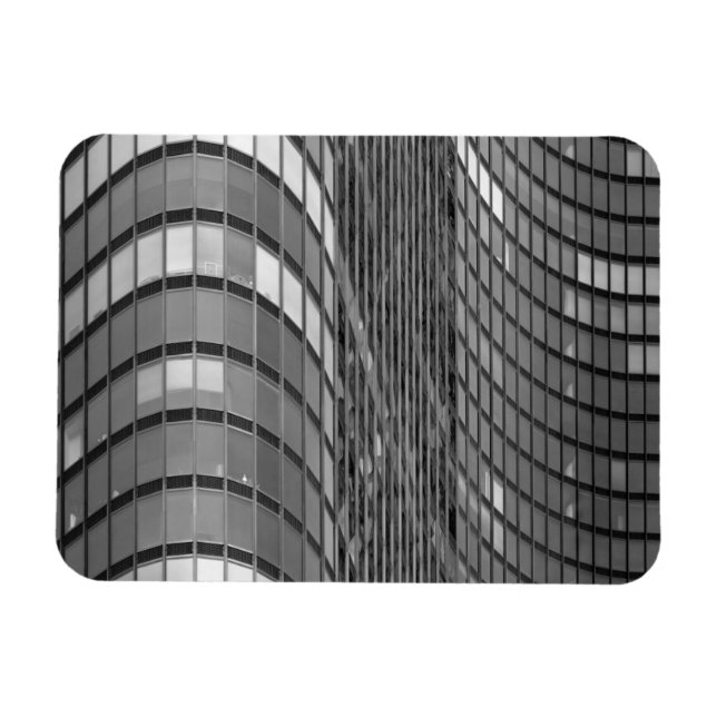 Imán Muro de acero y cortina de vidrio de la modernidad (Horizontal)