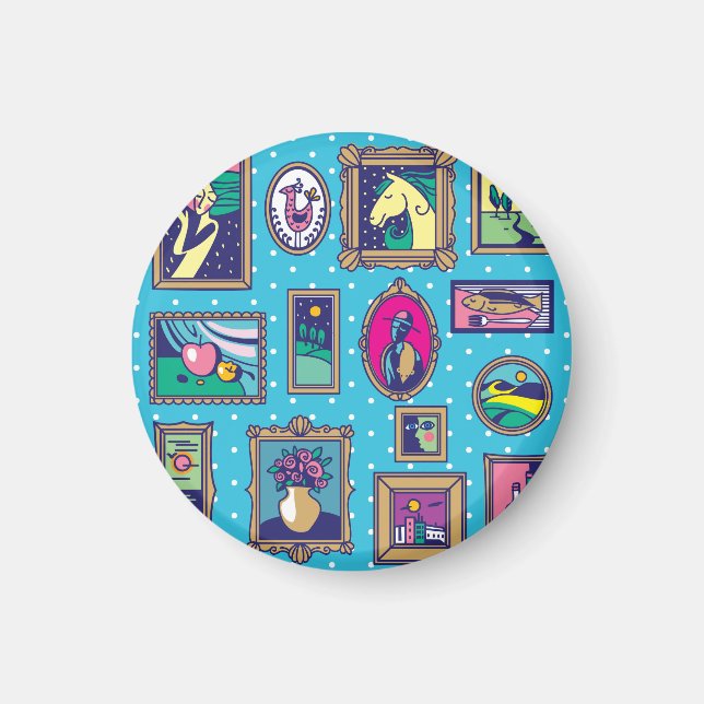 Imán Muro de la galería: Colección de imágenes diversa (Frente)