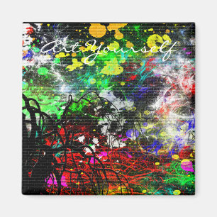 Imán Muro de ladrillo del graffiti