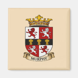 Imán Murphy Family Coat of Arms Magnet