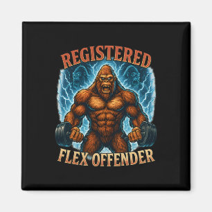 Imán Muscle Bigfoot Inscrito Offender Funny Gym