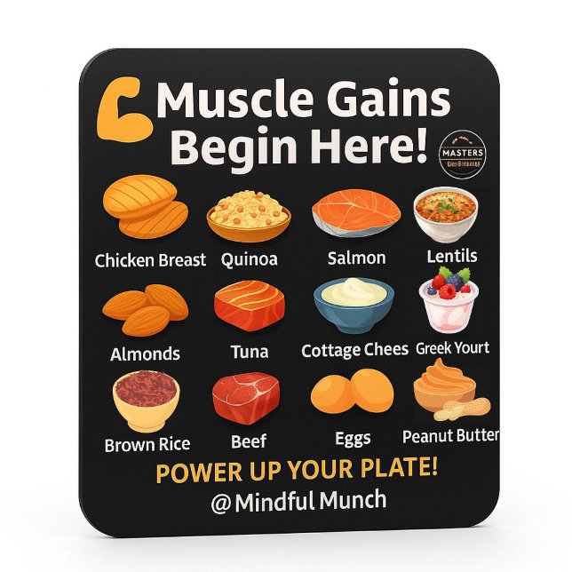 Imán Muscle Building Fridge Magnet (Fuel your gains with high-protein foods—this magnet is a must for fitness fans and active teens.)