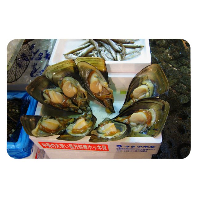 Imán Muselas gigantes Tsukiji Fish Market, Tokio, Japón (Horizontal)