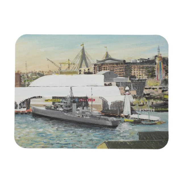Imán Museo Marítimo de Sidney desde el Hotel Balcony. 1 (Horizontal)